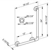 Keuco Plan Care ADA Angle Bar 90° - Polished Chrome - 24" or 48"