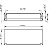 Keuco Plan Towel Rack with Tempered Glass Shelf, Polished Chrome or Stainless Steel