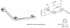 Keuco Plan Care ADA Angle Bar 135° - Polished Chrome