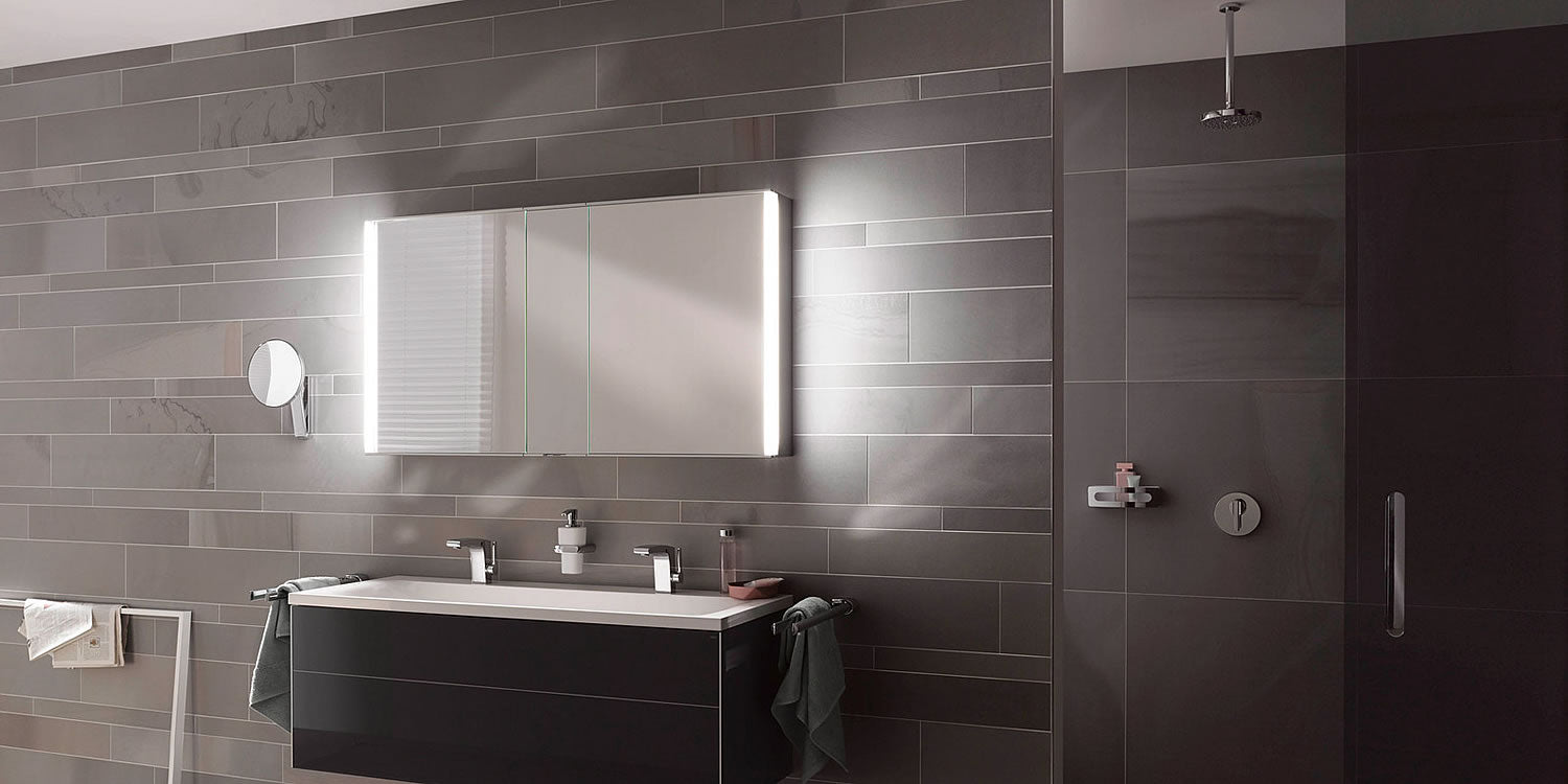 Keuco Royal Match Mirrored LED Bathroom Cabinet, Flex Storage