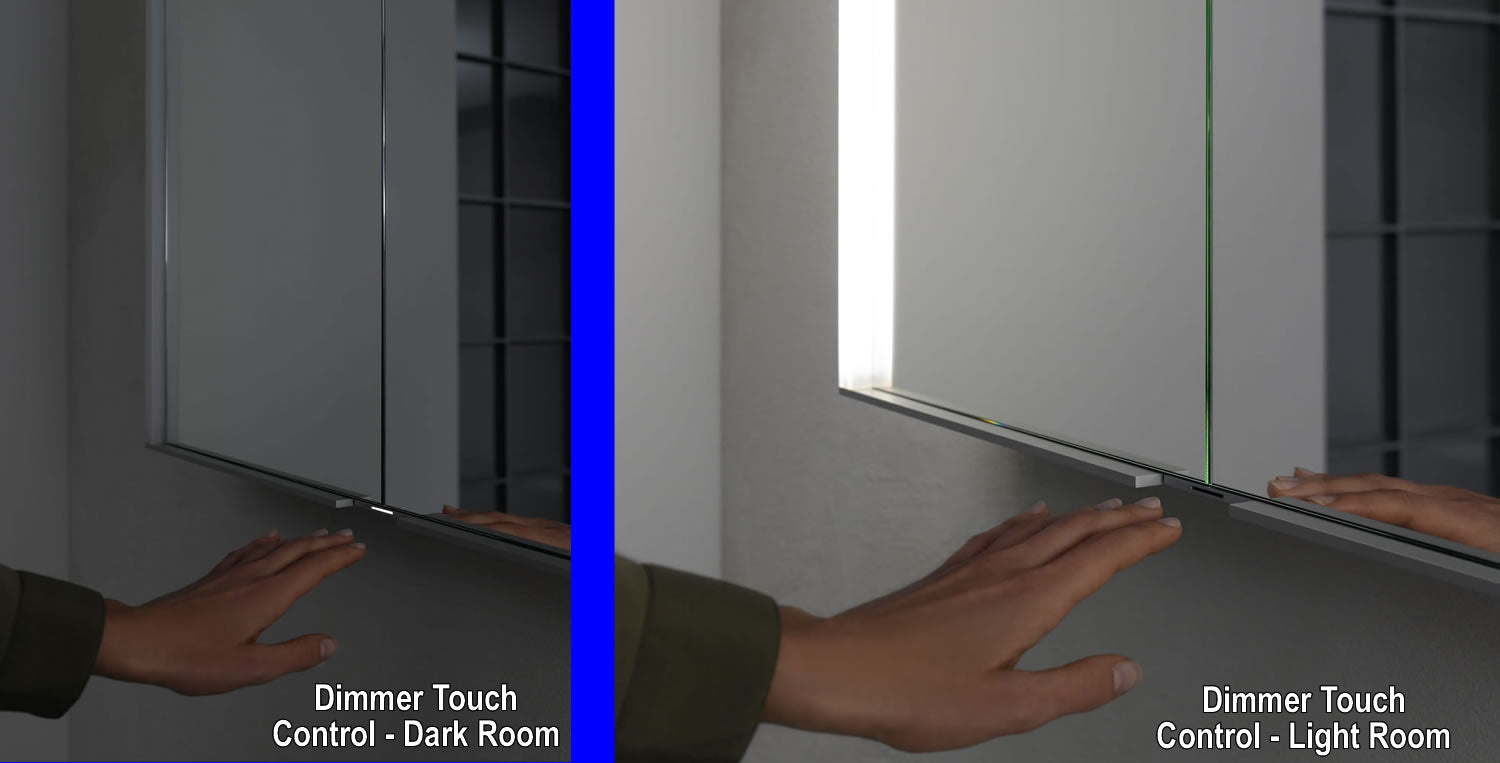 Keuco Royal Match Mirrored LED Bathroom Cabinet, Flex Storage