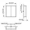 Keuco Royal Match Mirrored LED Bathroom Cabinet, Flex Storage