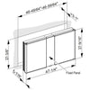 Keuco Royal Match Mirrored LED Bathroom Cabinet, Flex Storage