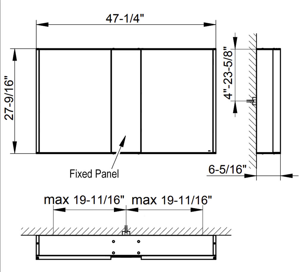 Keuco Royal Match Mirrored LED Bathroom Cabinet, Flex Storage