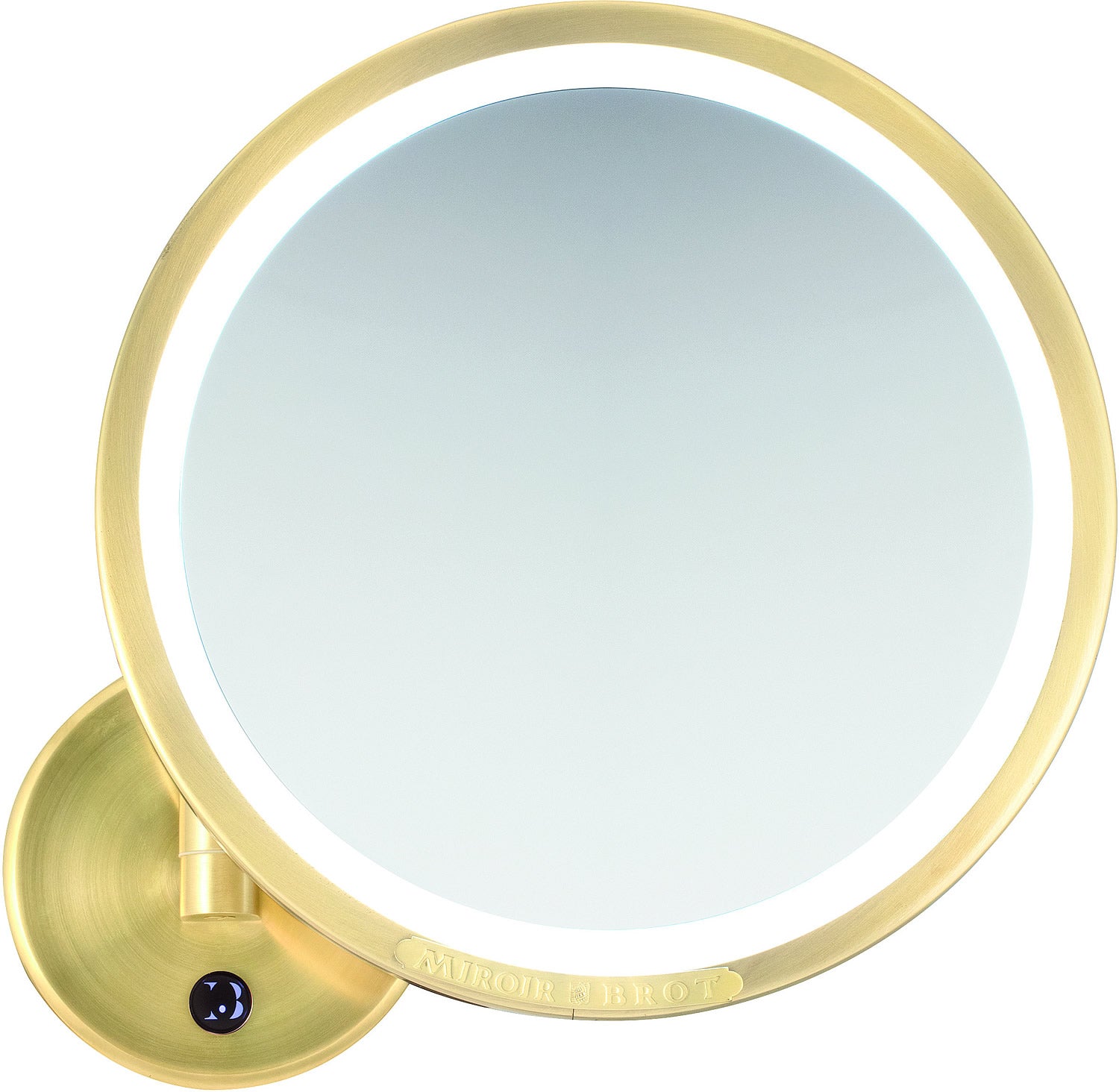 The Itemporel Hardwired in Lacquered Polished Brass (B4, face-on view, illustrating the large 9.5&quot; diameter.
