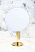 A Polished Gold (D1) Epure makeup mirror with large 9&quot; rimless mirror is a beautiful, eye-popping feature in your bathroom.