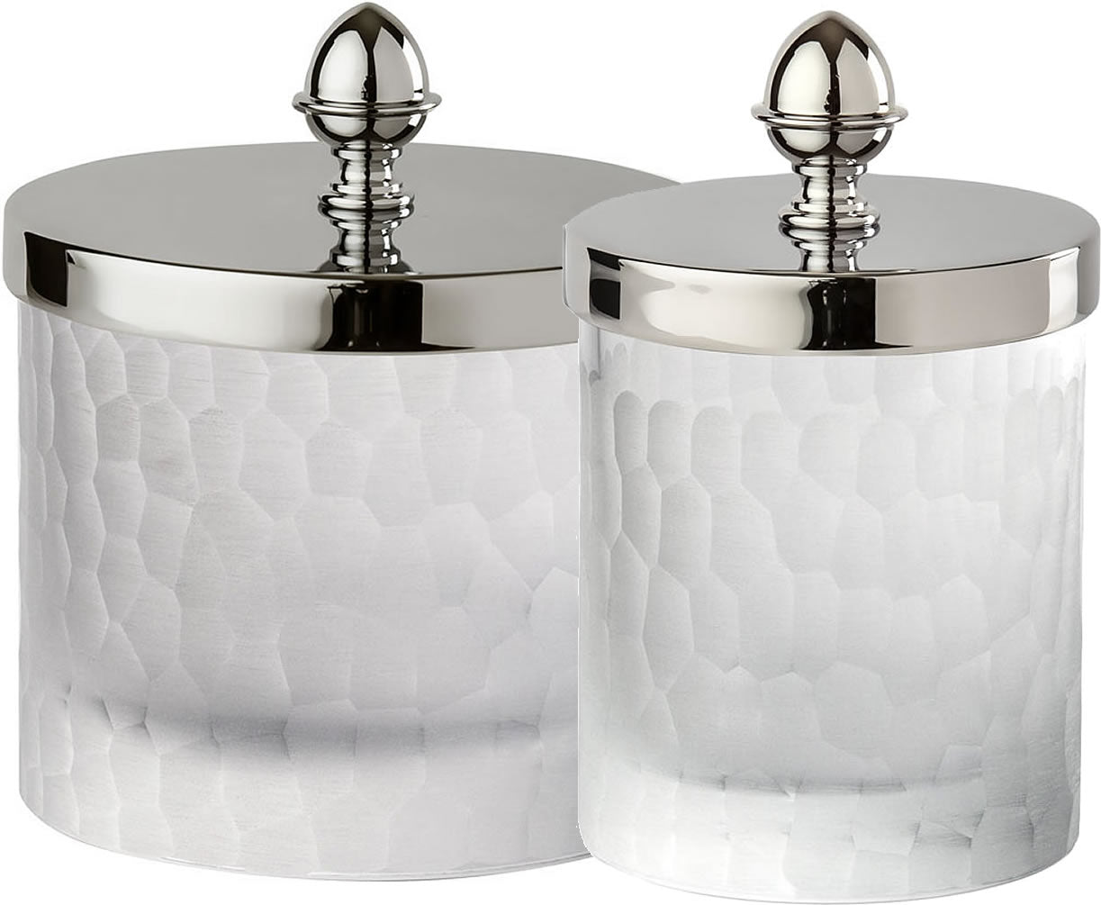 Large and Small Q-Tip Jars