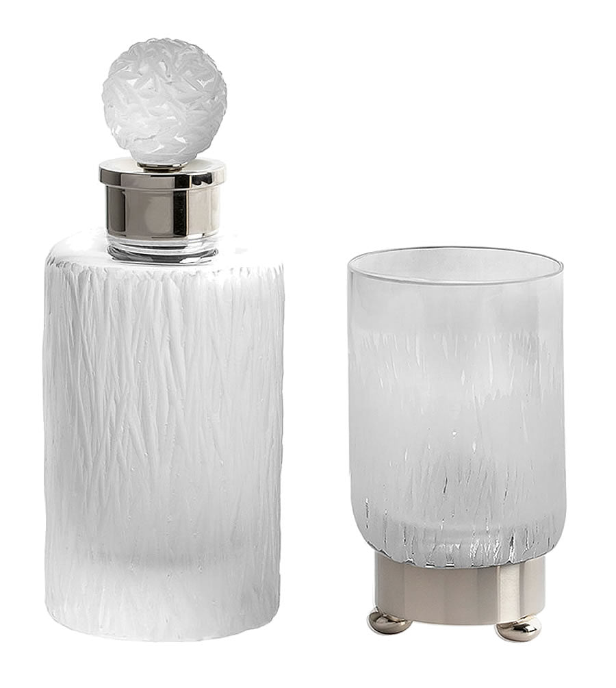 Perfume Bottle and Tumbler - approximately to scale.