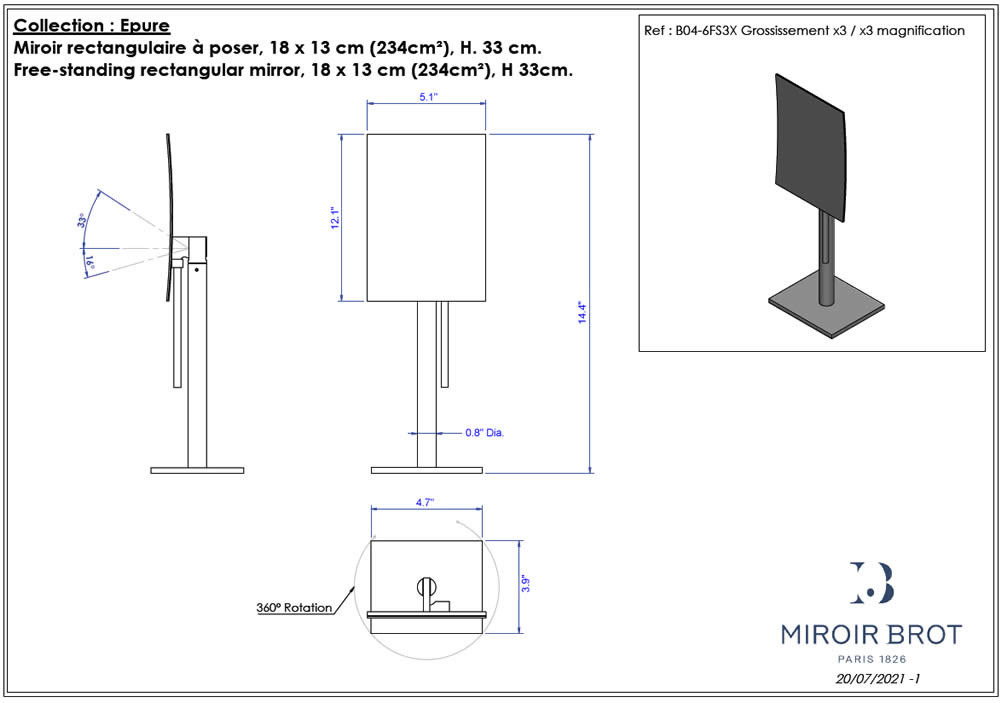 Epure rectangular specifications.