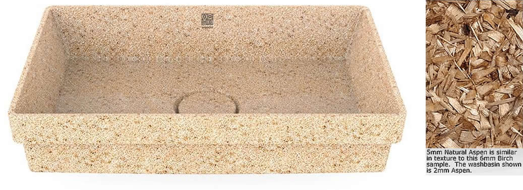 Woodio Cube60 Drop-In Bathroom Sink - 10 Colors
