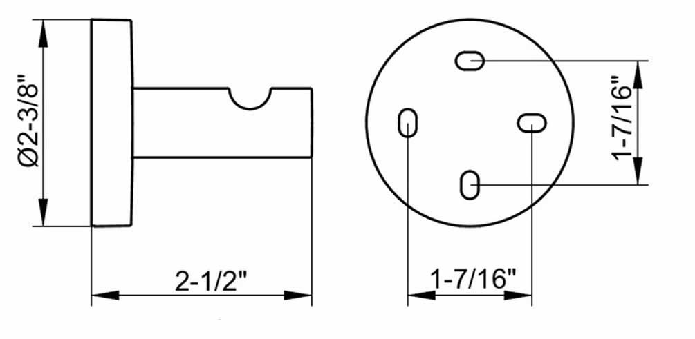 Keuco Edition 90 Towel Hooks, Polished Chrome