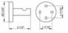 Keuco Edition 90 Towel Hooks, Polished Chrome