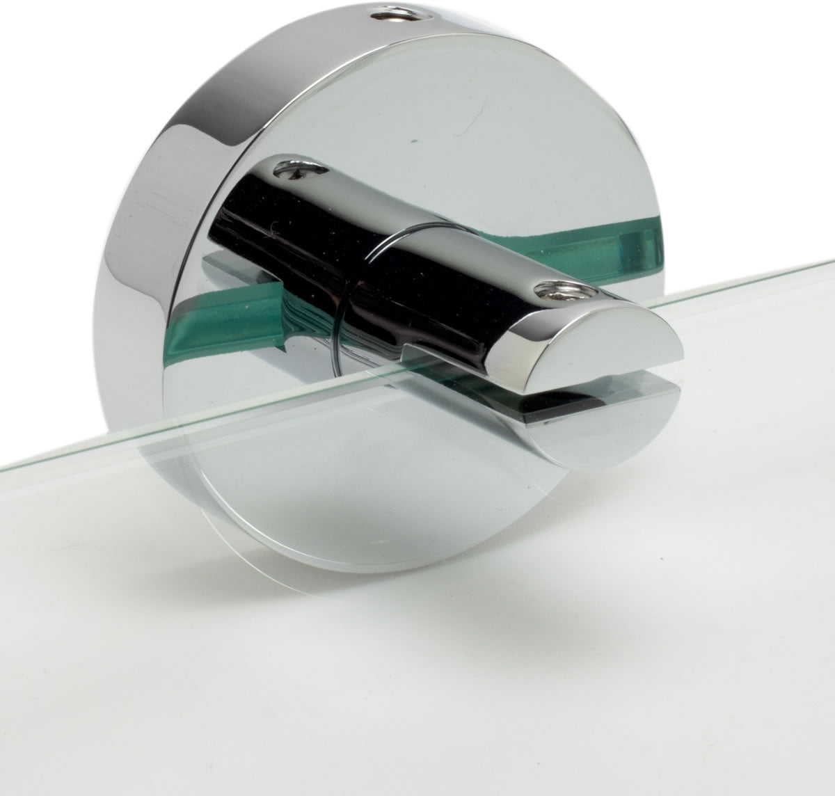 Alfi brand Glass Corner Shower Shelf - Polished Chrome