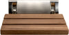 Alfi brand ADA Folding Teak Shower Seat with Accents in Polished Chrome or Brushed Nickel