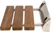 Alfi brand ADA Folding Teak Shower Seat with Accents in Polished Chrome or Brushed Nickel