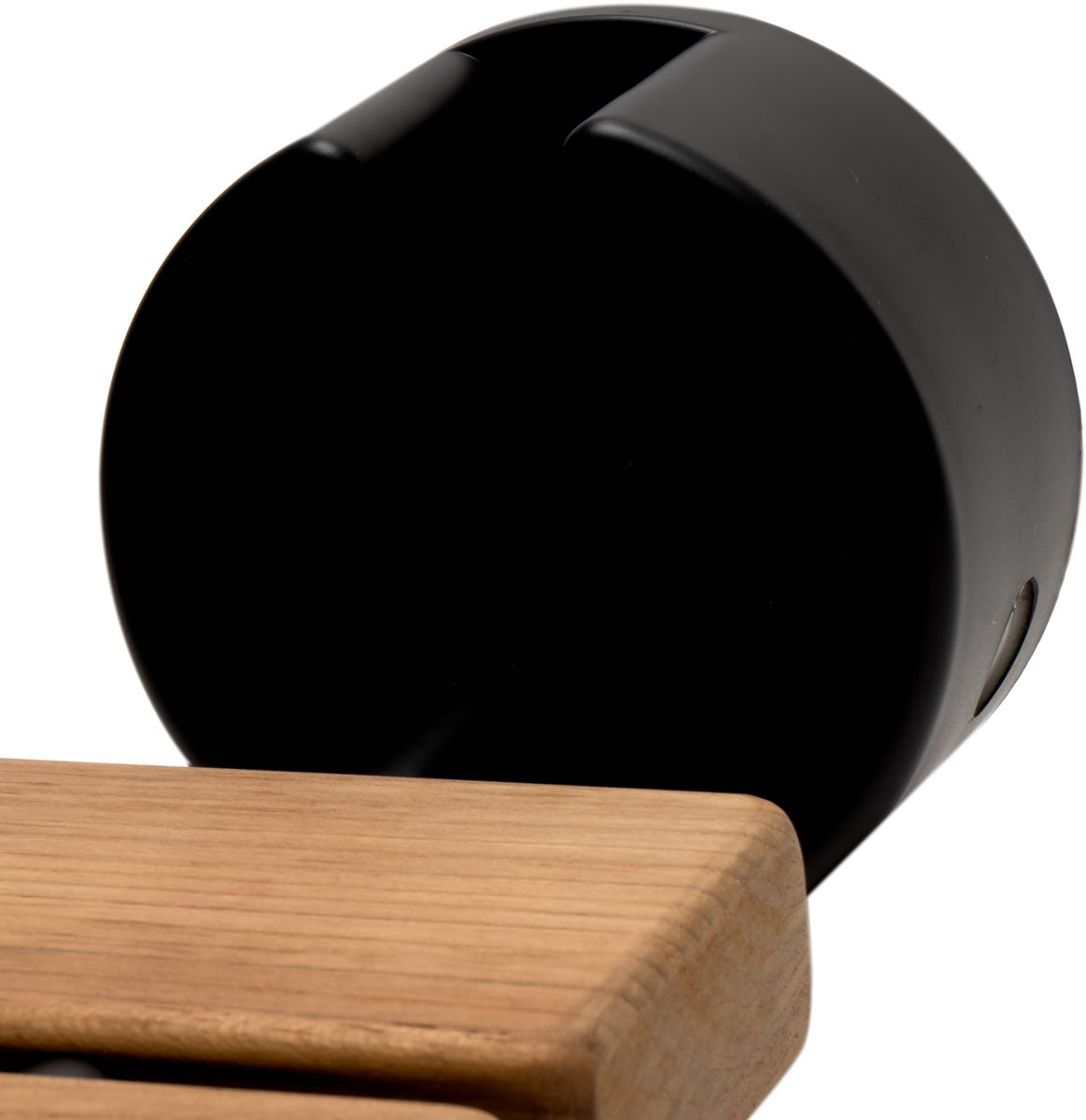 Alfi brand ADA Folding Teak Shower Seat 16" Wide, Accents finished in Matte Black