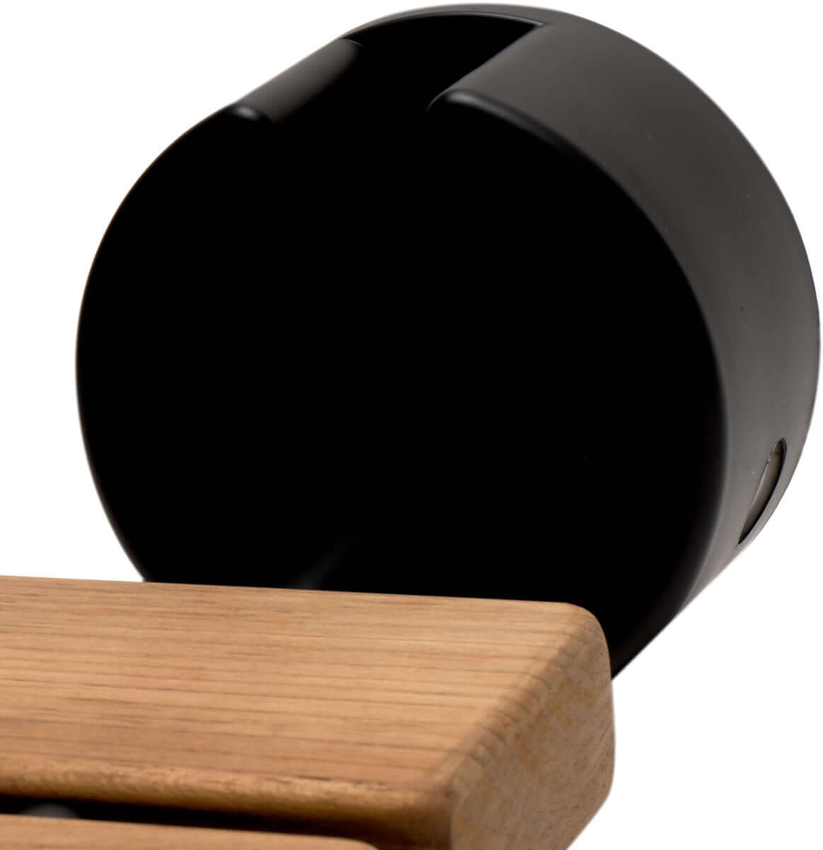 ADA Folding Teak Shower Seat 16" Wide, Accents finished in Matte Black - Alfi Brand