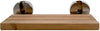 Alfi brand ADA Folding Teak Shower Seat 16" Wide, Accents in Polished Chrome or Brushed Nickel