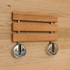Alfi brand ADA Folding Teak Shower Seat 16" Wide, Accents in Polished Chrome or Brushed Nickel