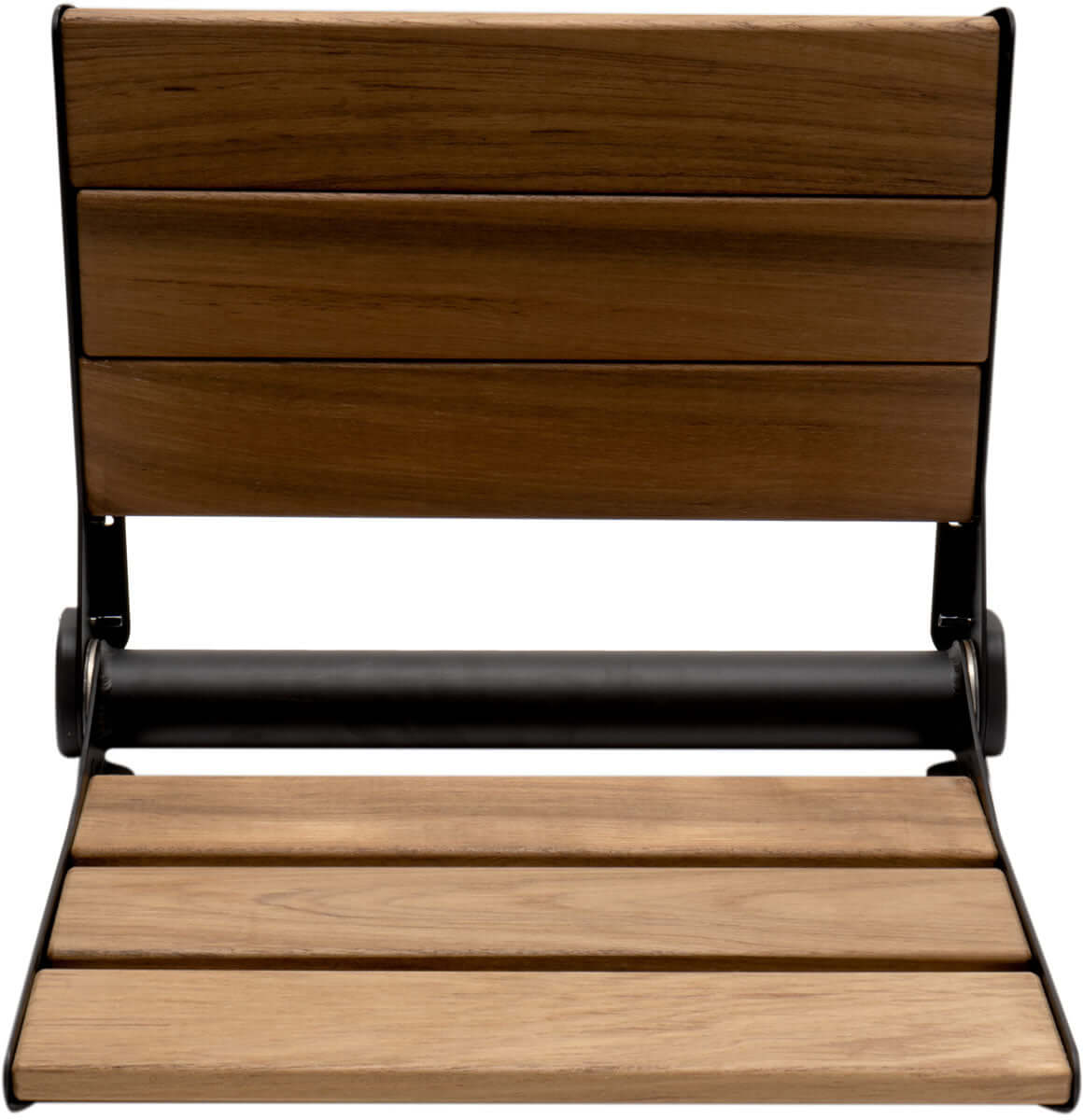 ADA Folding Teak Shower Seat 16" Wide with Back or Light Grey - Alfi brand