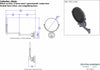 Wall Mounted Double-Arm mirror, technical drawing