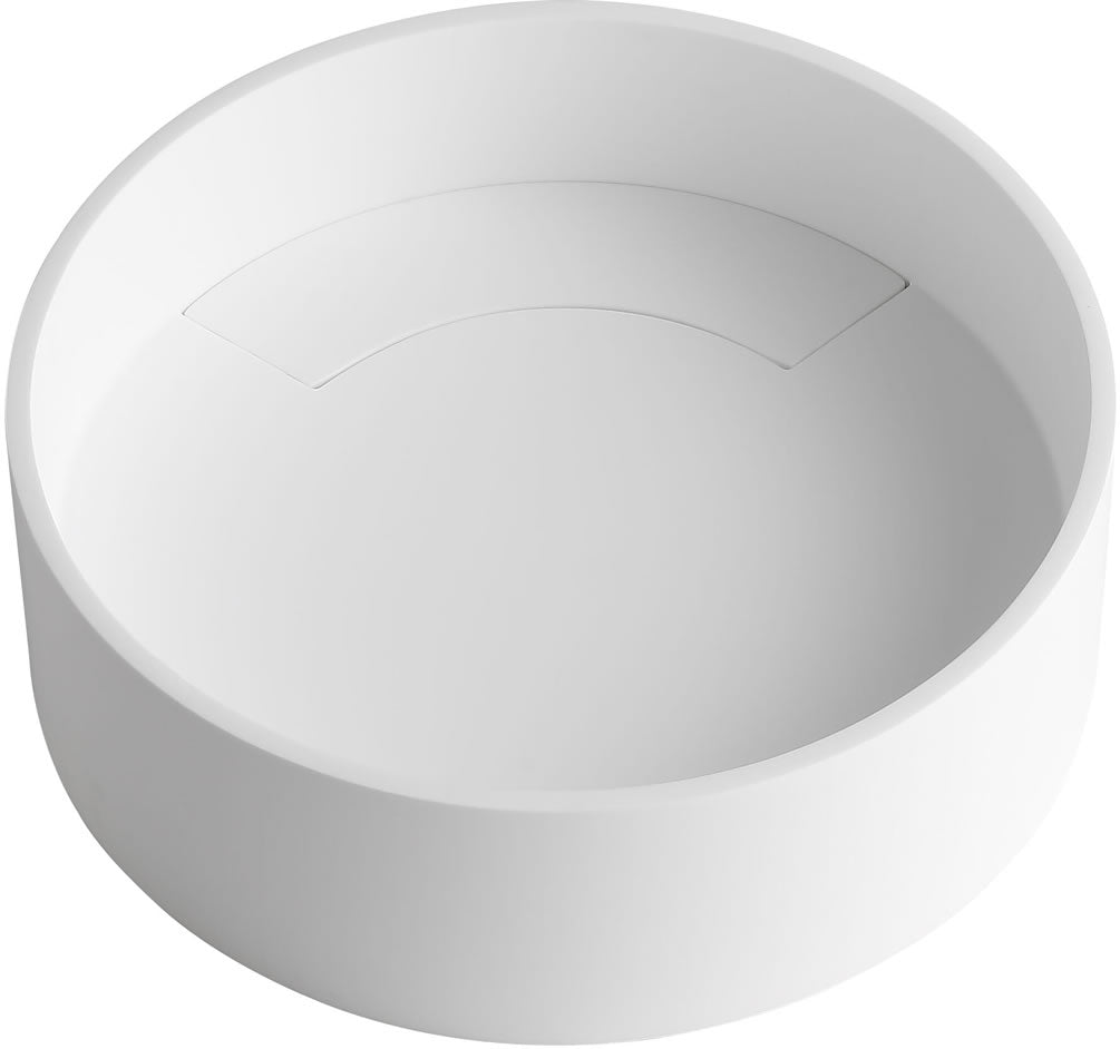 Round Resin Sink - drain cover in place.