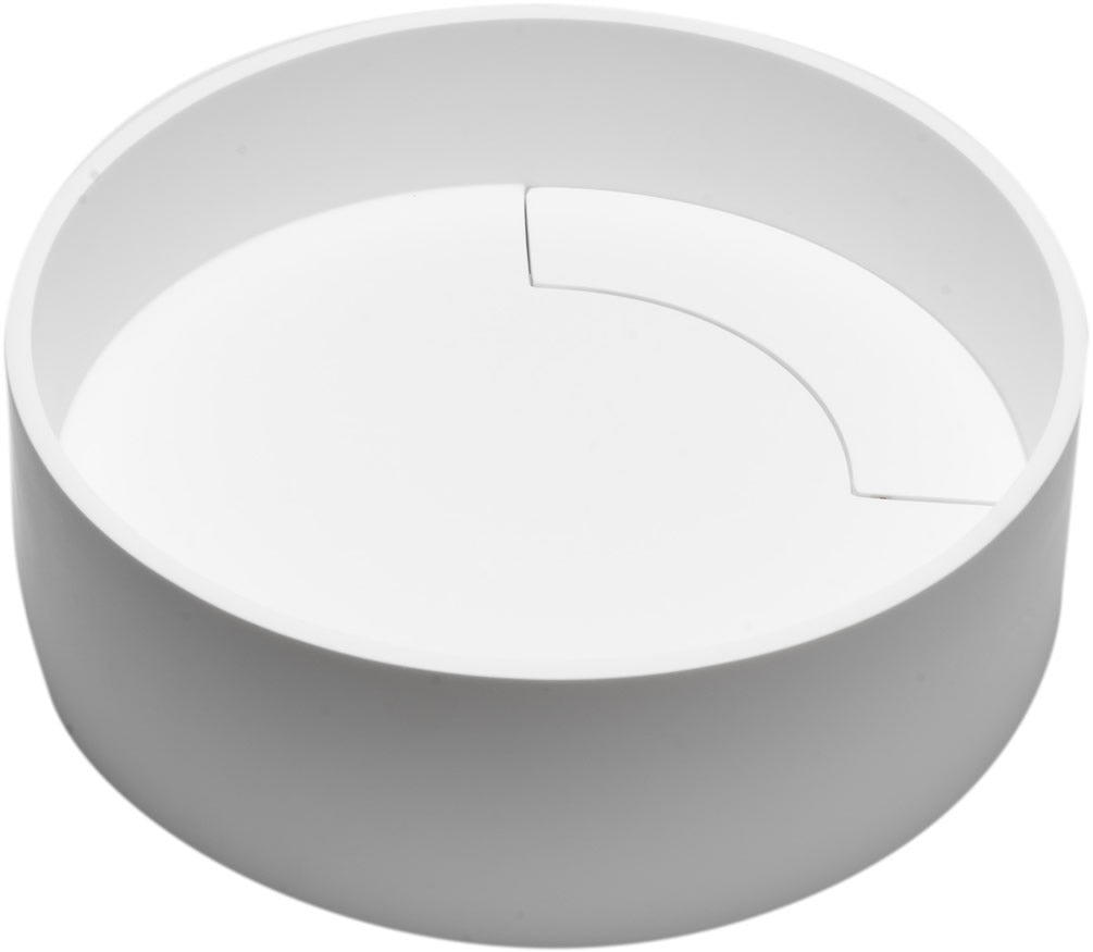 Round Resin Sink - drain cover in place.