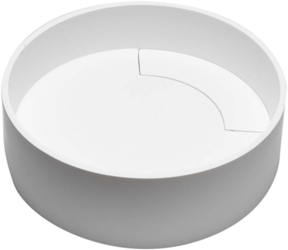 Round Resin Sink - drain cover in place.