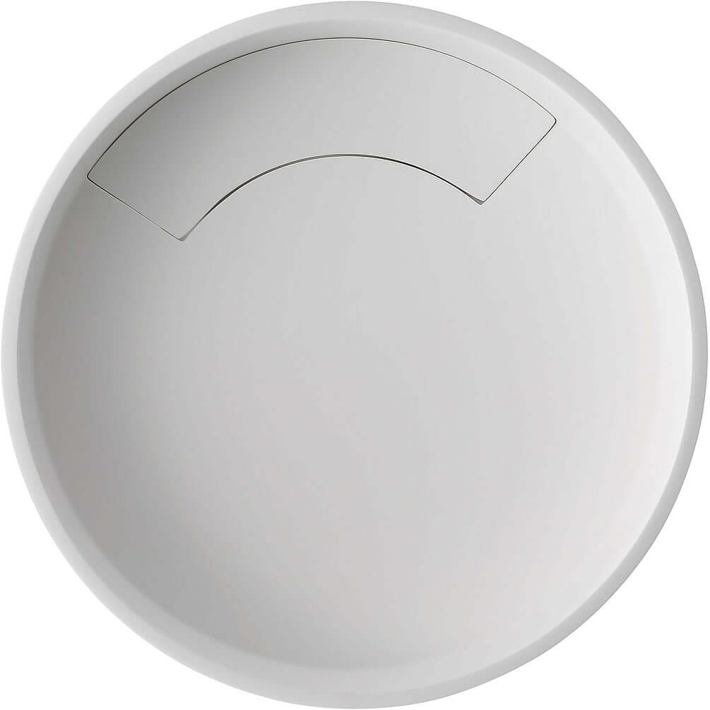 Round Resin Sink - drain cover in place.