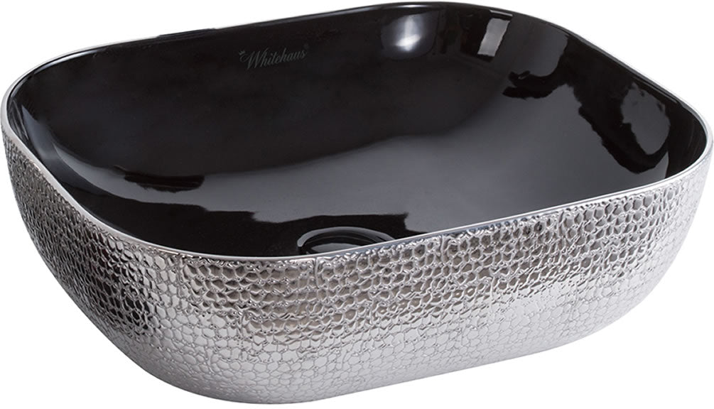 Black/Silver Embossed