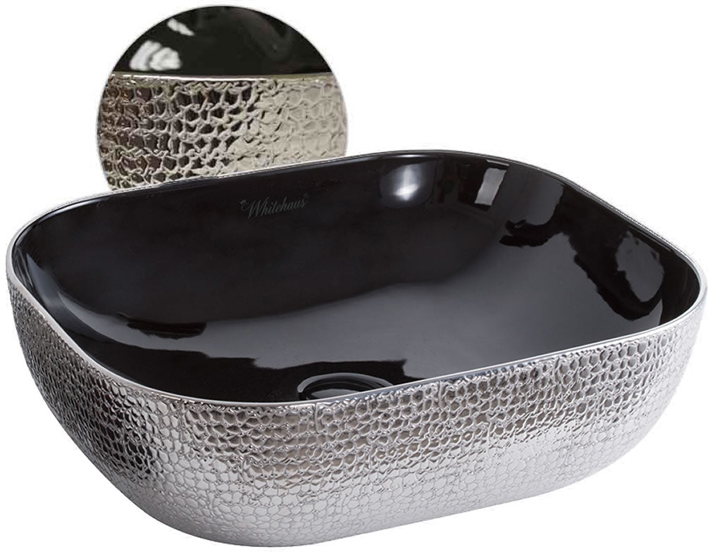 Black/Silver Embossed