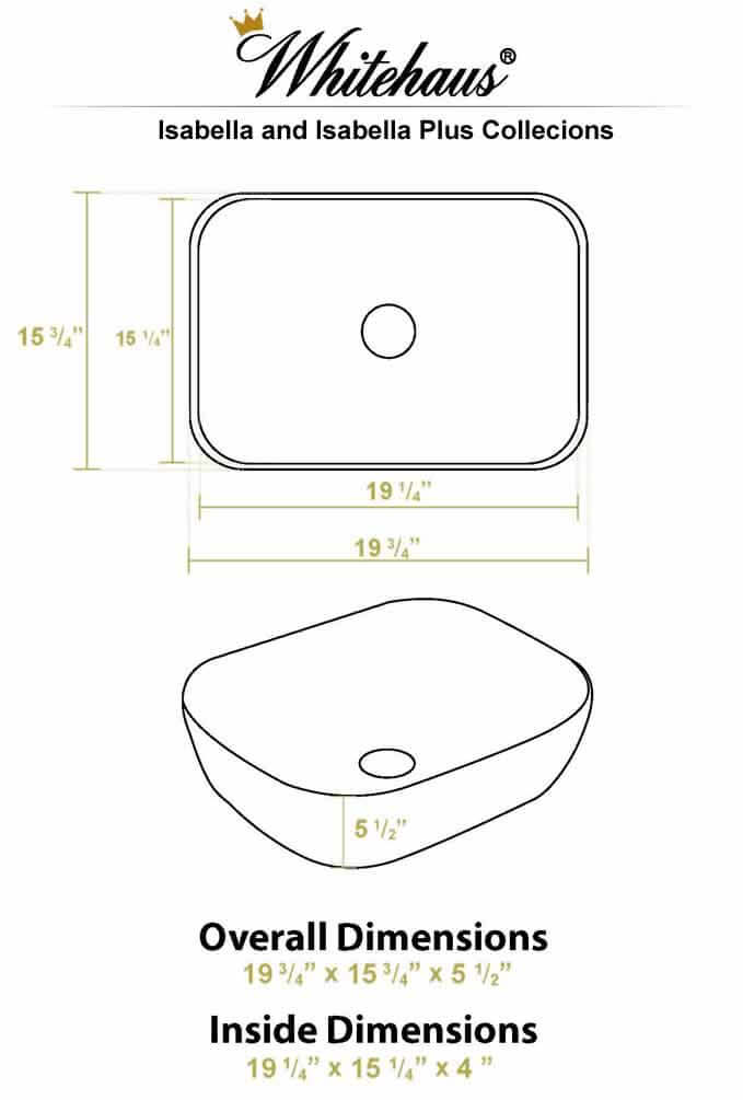 Isabella Plus Above-Mount Sink (2 Finishes) – Whitehaus
