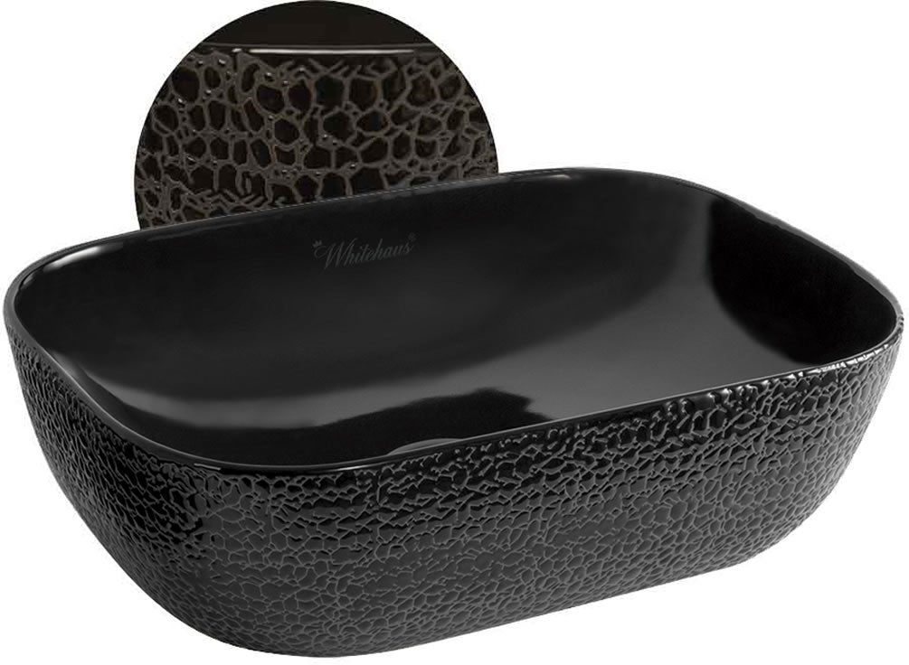 Whitehaus Isabella Plus Collection Embossed Above-Mount Bathroom Sinks - 7 Finishes