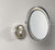 By Tistan Auer the "Lord" Makeup Mirror in Polished Chrome, Matte Chrome, and Polished Nickel.