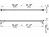 Keuco Reva Matte Black Towel Bars, 2 Sizes