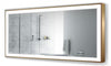 Soho LED Mirror 60" x 30" High, Matte Gold