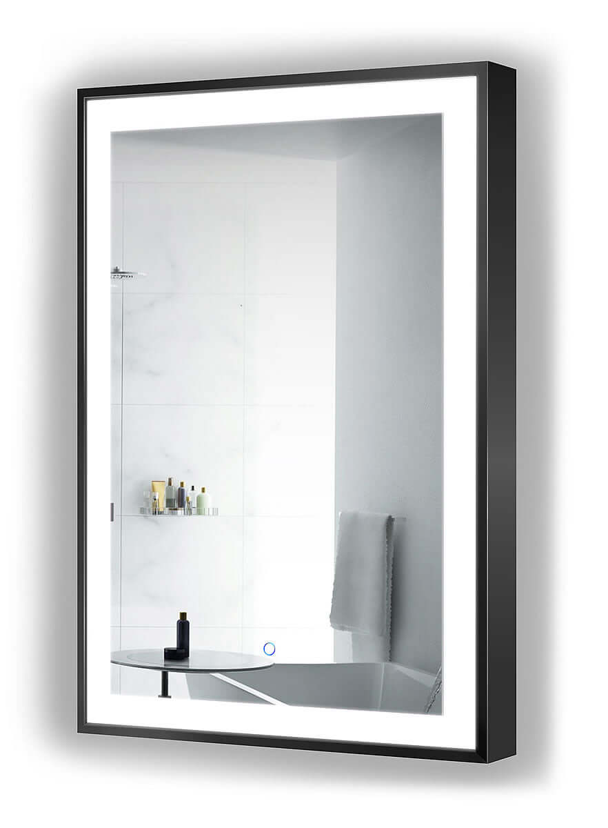 Soho LED Mirror 24" x 36" High, Matte Black