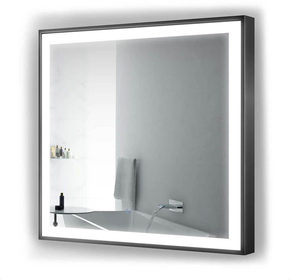 Soho LED Mirror 36" x 36", Matte Black
