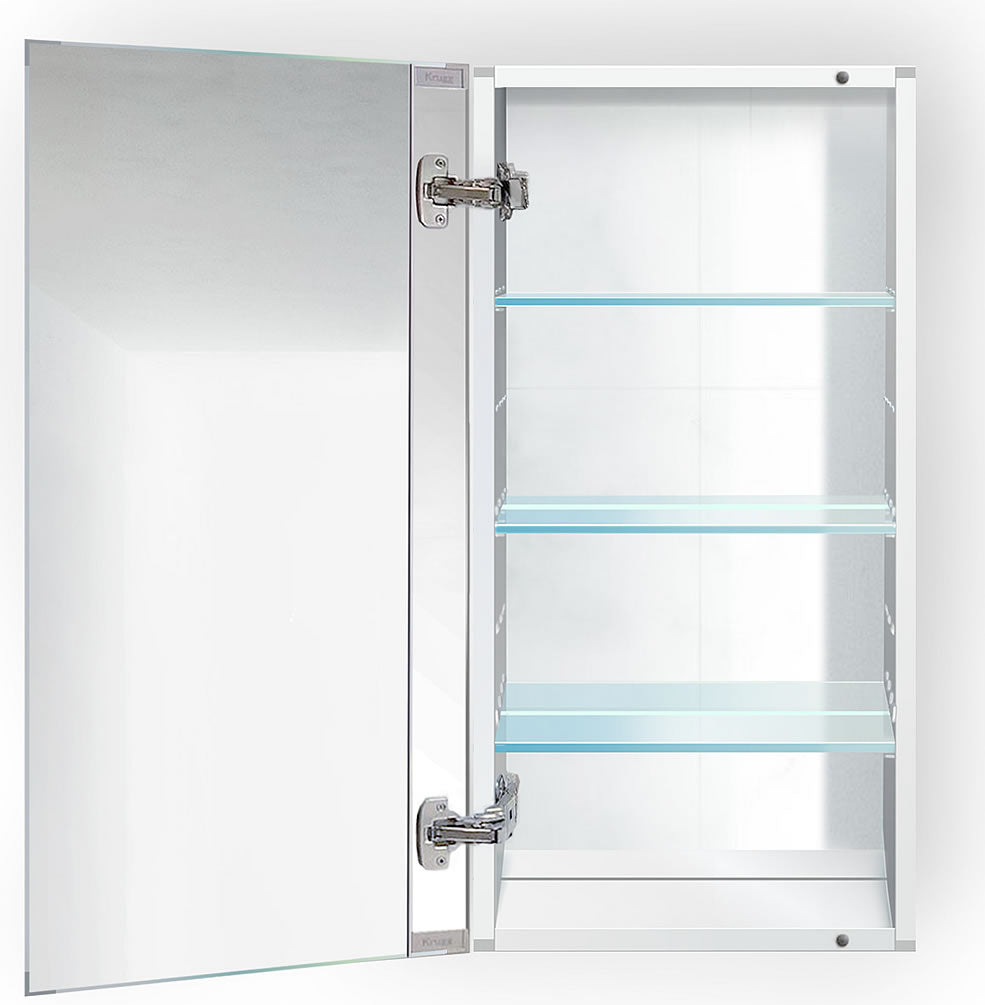 Kinetic Narrow Medicine Cabinet 15" or 20" x 30" – Krugg - Perfect Makeup Mirrors