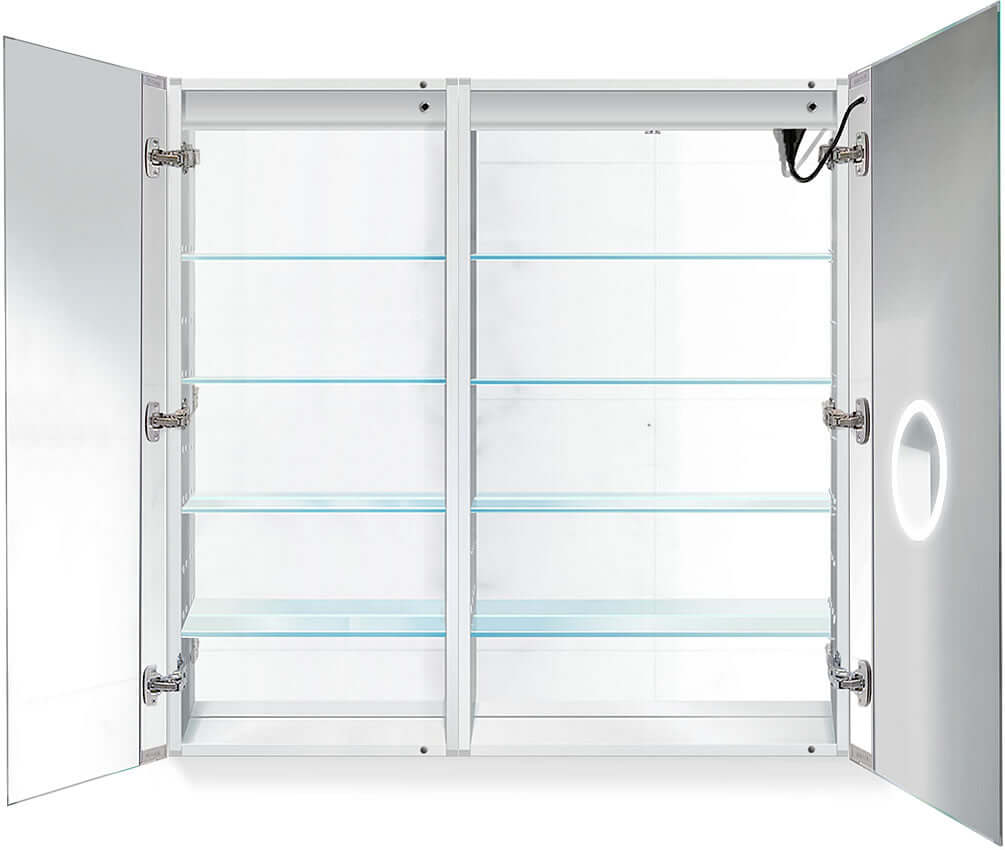 SVANGE 42" Square - Right Door Lighted, Center Open, 4 Shelves