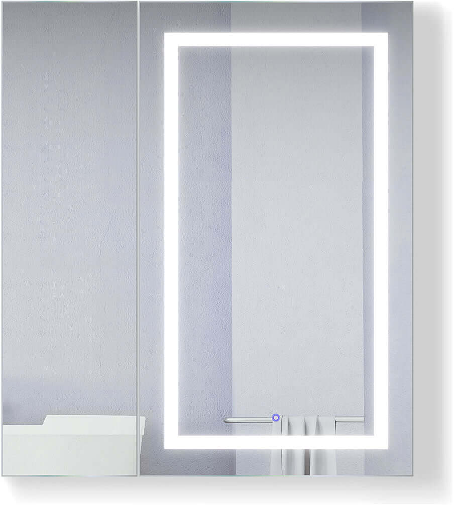 SVANGE 42" Square - Right Door Lighted, Center Open, 4 Shelves