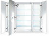 Krugg Svange 3-Door Medicine Cabinet, 2 left doors hinged at left.42" High with 4 shelves.36" High with 3 shelves.