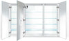 60" x 42" High Doors Hinged Left, Left, Right.4 Shelves in all sections