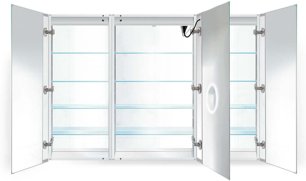 60" x 42" High, Doors Hinged Left, Right, Right.  4 Shelves in all sections