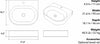 Konkretus BAHIA 02 Wall-Mount Concrete Bathroom Sink, 13 Colors