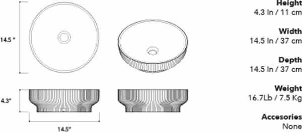 Konkretus Lotus 01 Concrete Bathroom Above-Mount Sink, 13 Colors