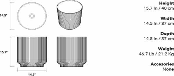 Konkretus Custom Made LOTUS 05 Concrete Semi-Pedestal Sink in 13 Colors