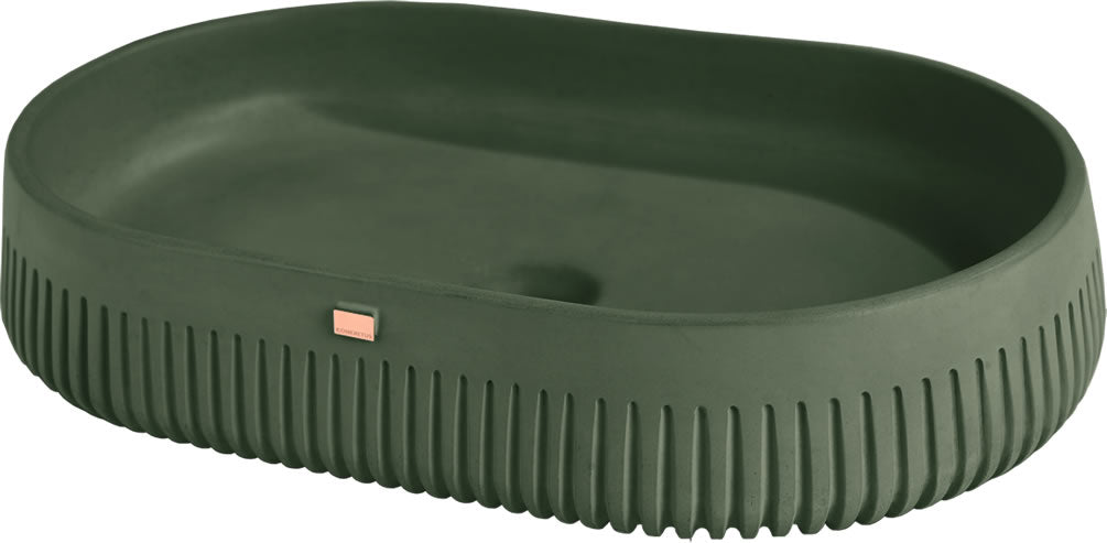 PAPUA 02 Oval Concrete Sink – 15 Colors - Konkretus - Perfect Makeup Mirrors