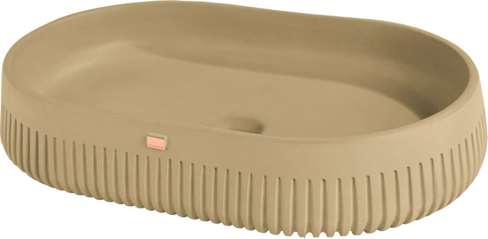 PAPUA 02 Oval Concrete Sink – 15 Colors - Konkretus - Perfect Makeup Mirrors