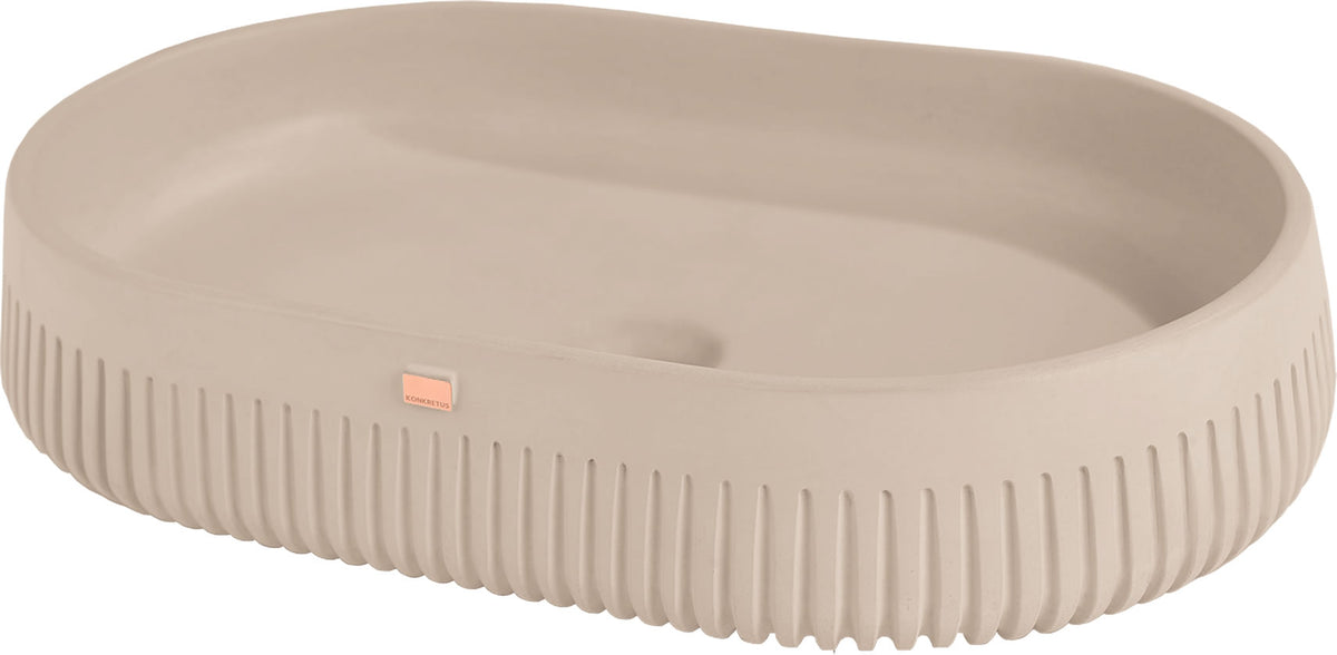 PAPUA 02 Oval Concrete Sink – 15 Colors - Konkretus - Perfect Makeup Mirrors